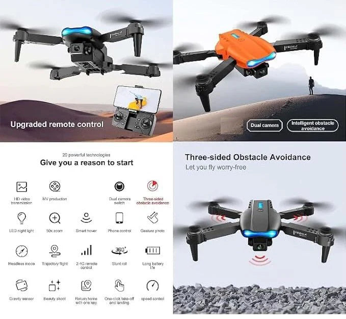 E99 PRO Drone with 4K HD Dual Camera