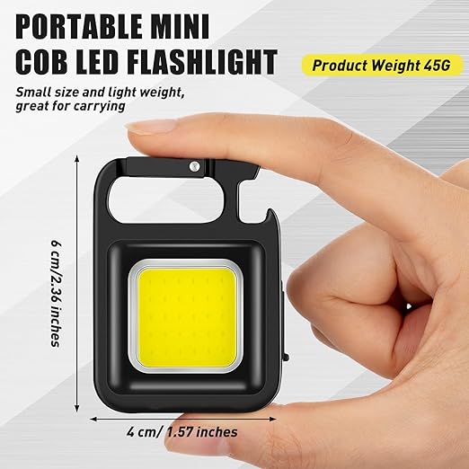 Rechargeable 4 Light Modes Portable Pocket Light Keychain